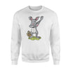 Dabbing Easter Bunny   Kids Hip Hop Dab Dance Gift  Fleece Sweatshirt