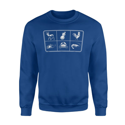 Bau Ca Tom Cua Game Fish Crab Prawn Deer Rooster Wine Sweatshirt