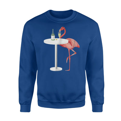 Funny Wine Tasting Pink Flamingo Drinking Fun Party  Sweatshirt