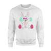 Dabbing Hip Hop Easter Bunny   Dab Kids Boys Girls Adult  Fleece Sweatshirt