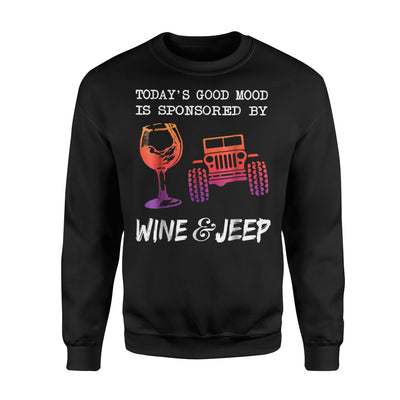 Good Mood Sponsored By Wine Jeep Funny Gift Sweatshirt