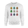 Cute Easter Egg Emoji Faces  For Girls  Fleece Sweatshirt