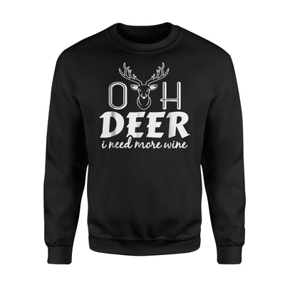 Deer I Need Wine Adult Christmas Costume Sweatshirt