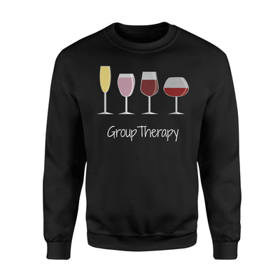 Funny Womens Wine Drinking  Group Therapy Sweatshirt