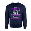 I Wear Purple For My Wife Alzheimer's Awareness Sweatshirt