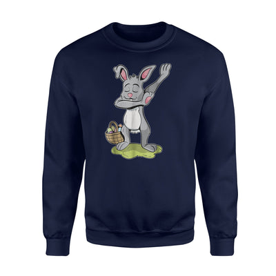 Dabbing Easter Bunny   Kids Hip Hop Dab Dance Gift  Fleece Sweatshirt