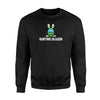 Easter Egg Bunny  Hunting Season Blue Gift  Fleece Sweatshirt