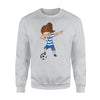 Greece Soccer , Dabbing Greek Girl Football Jersey Sweatshirt