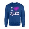 I Love Alex Pink Heart Relationship Son Husband Sweatshirt