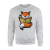 Fox Book Reading Lover Woodland Animal Sweatshirt