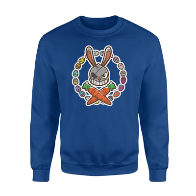 Easter Bunny-Skulls  Bones  Fleece Sweatshirt