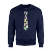 Colorful Neck Tie With Easter Eggs Easter  Fleece Sweatshirt