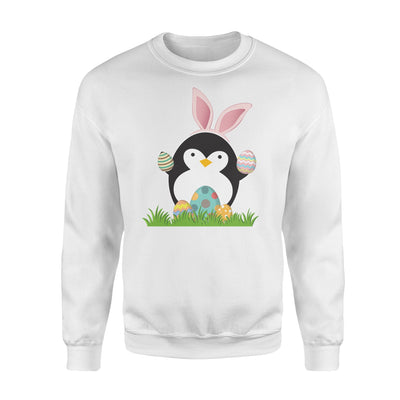 Bunny Penguin Easter Funny   April Fools Day  Fleece Sweatshirt