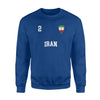 Iran 2 Iranian Flag Soccer Team Football Sweatshirt