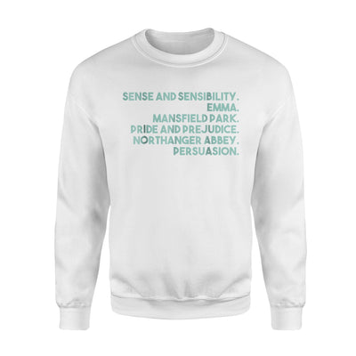 Jane Austen Books Classic Literature Reading Sweatshirt