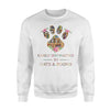 Easily Distracted By Cats And Books Lover Paw Books Sweatshirt