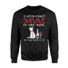 Cat And Wine Lovers Cute Funny Sweatshirt