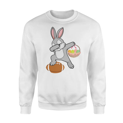 Dabbing Bunny  - Football Easter Day  Fleece Sweatshirt