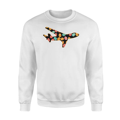 Airplane Easter Eggs  Fleece Sweatshirt