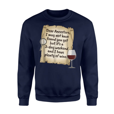 Genealogy Ancestry Ancestor Family Tree Wine Men Women Sweatshirt