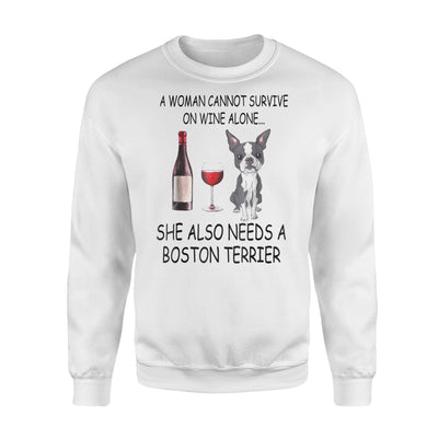 A Woman Can Not Survive On Wine Sweatshirt