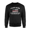 Firefighter Wife I Sleep Alone Graphic Red Line Sweatshirt