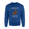 Chocolate Wasted Easter  Funny Easter Bunny Gift Idea  Fleece Sweatshirt