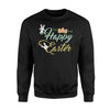 Easter Bunny   For Boys Kids Girls Happy Easter Egg Hunt  Fleece Sweatshirt