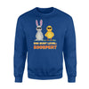 Cool Easter Bunny Rabbit And Chick Egg Hunt  For Boys Fleece Sweatshirt