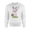 Dabbing Easter Bunny  Kids Hip Hop Dab Dance Gift Fleece Sweatshirt