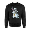 Cool Hip Hop Dabbing Bunny Fun Easter  For Girls Boys Fleece Sweatshirt