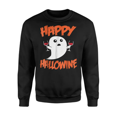 Funny Happy Hallowine Halloween Ghost Costume Sweatshirt