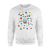 Easter Egg Polka Dots Now You See It Now You Dont  Fleece Sweatshirt