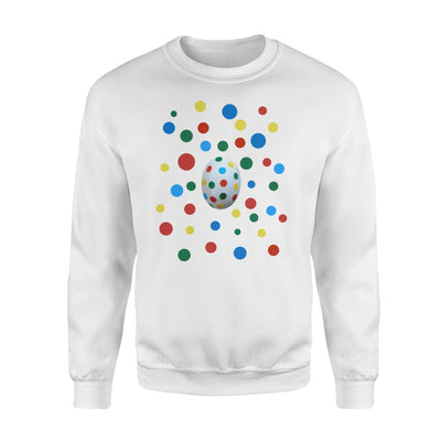 Easter Egg Polka Dots Now You See It Now You Dont  Fleece Sweatshirt