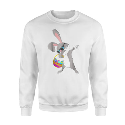 Dabbing Easter Bunny  Cute Funny Easter Dab  Fleece Sweatshirt