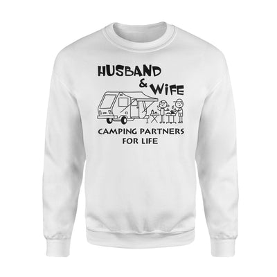 Husband And Wife Camping Partners For Life Couple Sweatshirt