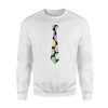 Colorful Neck Tie With Easter Eggs Easter  Fleece Sweatshirt