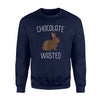 Chocolate Wasted Easter  Funny Easter Bunny Gift Idea  Fleece Sweatshirt