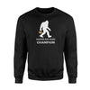 Bigfoot Easter Egg Hunt Champion Funny  Fleece Sweatshirt