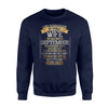 3 Thing My Spoiled Wife Born In September Sweatshirt