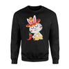 Easter Bunny Mexican Taco Sombrero  Fleece Sweatshirt