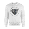 Law Enforcement Wife Thin Blue Line Heart Flag Sweatshirt