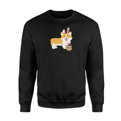 Easter Corgi With Bunny Ears  Gift Fleece Sweatshirt