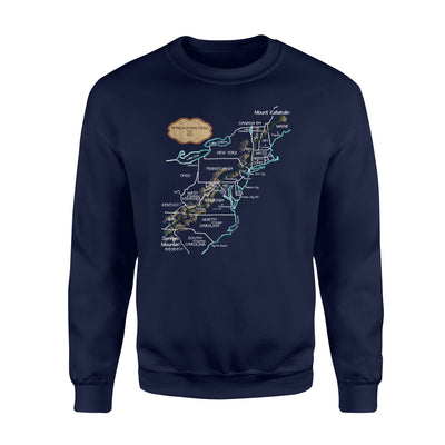 Appalachian Trail Hiking Map Sweatshirt