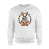 Easter Bunny-Skulls  Bones  Fleece Sweatshirt