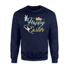 Easter Bunny   For Boys Kids Girls Happy Easter Egg Hunt  Fleece Sweatshirt