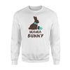 Chocolate Easter Mama Funny Bunny Family Couples  Fleece Sweatshirt