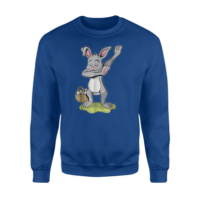 Dabbing Easter Bunny   Kids Hip Hop Dab Dance Gift  Fleece Sweatshirt