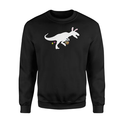 Easter Bunny Dinosaur Funny Easter  Kids Boy Girl Egg  Fleece Sweatshirt