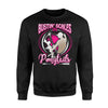 Bow Fishing Bustin Scales Ponytails Mom Wife Mother Day Sweatshirt